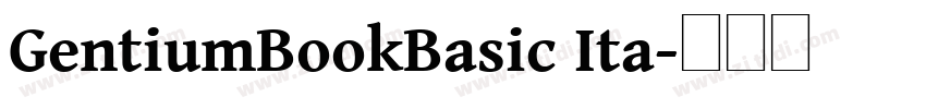 GentiumBookBasic Ita字体转换